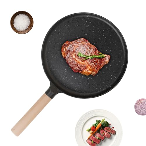 Sartén para freír – Sartén compatible con inducción | Sartén antiadherente fácil de limpiar | 24 Cm, ligera, resistente y compatible con horno, con funciones de parrilla y freír para cocina eléctrica