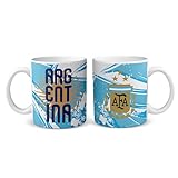 Argentina. Taza de cerámica de la selección Argentina de fútbol. 325ml. 11oz. Diseños propios, únicos y originales en todos nuestros productos. Diseño de fantasía. Somos Sportivo Maglietta. TAZ0023.