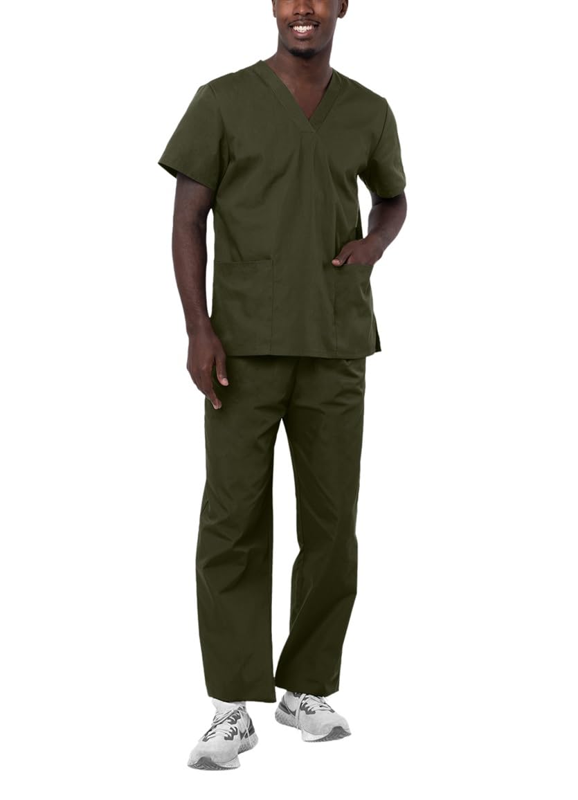 Adar Universal Unisex Scrubs - Unisex Drawstring Scrub Set