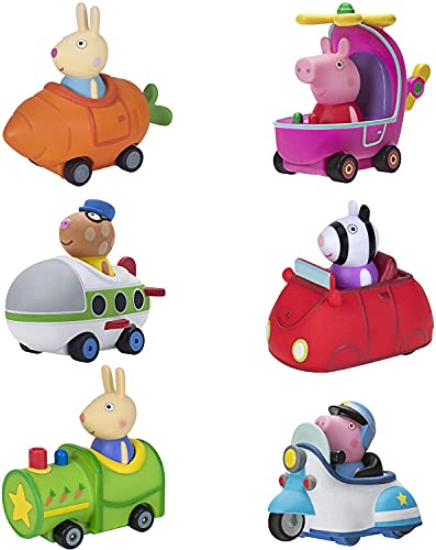 Peppa Pig Free-Wheelinâ€™ Friends Mini Buggies, 6 Pack Set - Peppa, George Pig, Zoe Zebra, Pedro Pony, Rebecca & Richard Rabbit in Vehicles and Cars - Toy Gift for Kids - Ages 2+