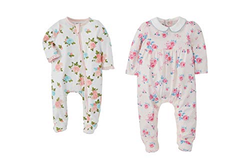 Mud Pie Floral Sleepers Set of 2