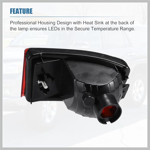 Image of Rear Left Side Bumper Reflector Light Lamp for Toyota 4Runner 2003-2005 Red Replacement Car Parts