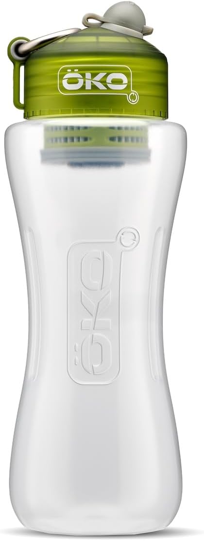 ÖKO - Advanced Water Bottle with Filter Derived from NASA Technology, Filtered Water Bottle for Travel, Outdoors & Home, 1 L, Moss