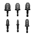 6pcs HVAC Repairing Set Air Conditioner Copper Tube Expander Swaging Tool Manual Pipe Swage Expander Drill Bit Soft Copper Tubing Bit with 1/4'', 3/8'', 1/2'', 5/8'', 3/4'', 7/8' Bits