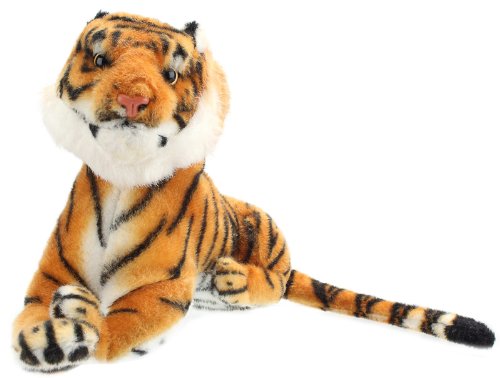 Image of Tickles Cute Tiger Stuffed Soft Plush Animal Toy for Kids Boys & Girls Birthday Gifts (Size: 30 cm Color: Brown)