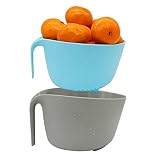 MiHerom Kitchen Colander Bowls Set for Soaking,Washing,Draining Pasta,Vegetable,Fruit,Rice,Quinoa,Sm