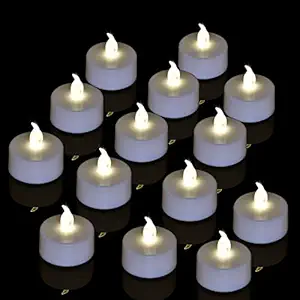 Brigle LED Tea Lights, Battery-Powered Tea Lights Flameless Candles Warm White 24 Pack Wedding Lights for Home Decoration, Christmas, Birthday Party (24 Pack Warm White)
