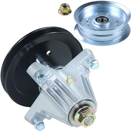 NIDAIFEI 918-06976 Spindle Assembly with 756-05034A Pulley Replaces Cub Cadet 918-06976a for Cub Cadet XT1 LT42, XT2 LX42, Craftsman T210 T7800 T8000, MTD CYT4220, Troy-Bilt TB42, Super Bronco 42 Deck