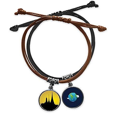 Pulsera de cuerda tailandesa estilo tierra para looks casuales y amantes del viaje