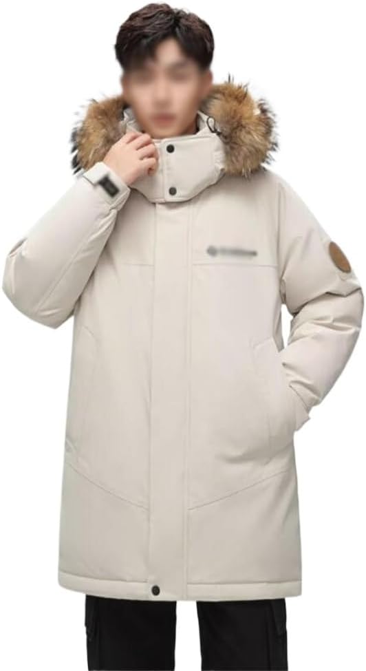 VIDI Big Hair Collar Men Winter Thick Tooling To Overcome The Coat Down Jacket Male Long