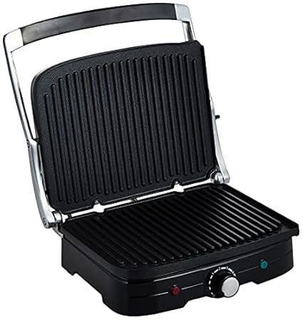TRIDEO Electric Panini Press Grill Breakfast Sandwich Maker with Nonstick Two-Sided Hot Plates, LED Lights & Thermostat Control, Perfect for Cooking Burger & Grilled Cheese
