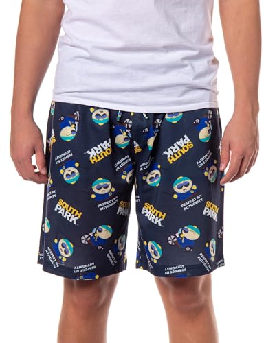 INTIMO South Park Pajamas Men's Eric Cartman Respect My Authority PJ Shorts Lounge Bottoms