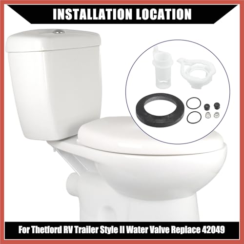 Image of ACROPIX 42049 Water Valve Style II Kit for Aqua Magic Style II Permanent Toilets /Leak-Resistant RV Toilet Water Assembly Valve Kit / 1Set Car Parts