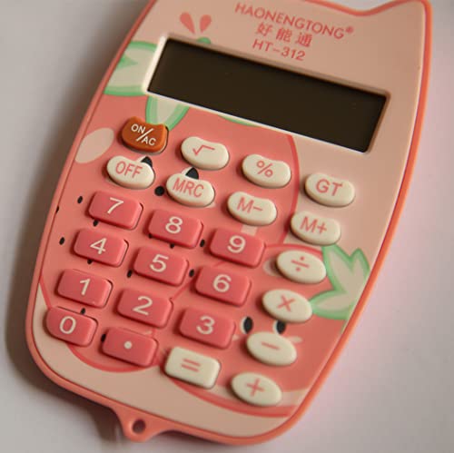 Miedeon Kawaii Portable Calculator Cute Cat Mini Student Portable Computer Small Calculator Calculators For Students Calculators Desktop (Strawberry Pink) #TOP1