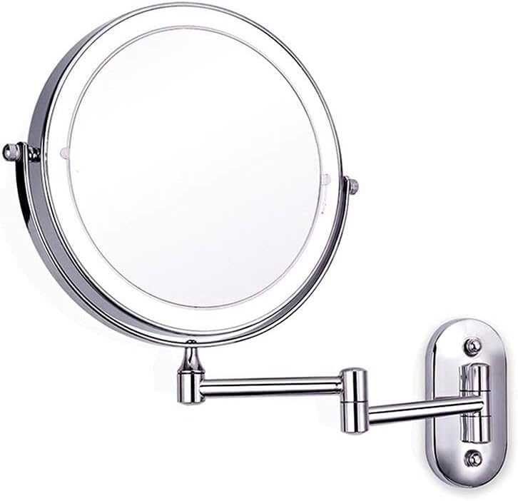 Miroir de salle de bain extensible double face LED et finitions haut de gamme