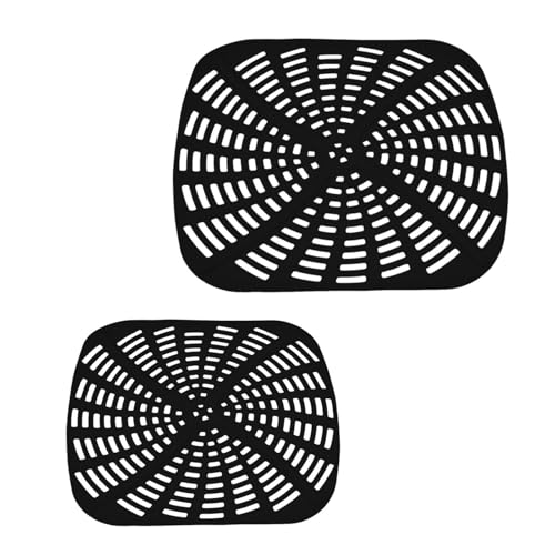 Alfombrilla de horno de silicona para Airfryer | Detectores de frigiones de aire reutilizables - perforaciones perforadas freidores antiadherentes, papel cuadrado