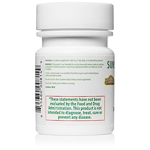 Image of Sunshine Valley Lactose Powder (Milk Sugar), Fine White Powder, 0.5 oz | Fine White Powder for Baking, Cooking & Brewing, Versatile Ingredient for Food Mixtures & Recipes