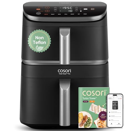 COSORI Turbo Tower Pro Smart Airfryer, 10,8L Keramikbeschichtung ...