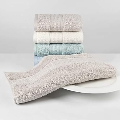 HOULIFE Dickes Handtücher Set Baumwolle Weich Saugfähige Helle Farbe Frottiertuch für den täglichen Gebrauch im… – Bild 4