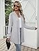 iClosam Womens Casual Plain Long Sleeve Open Front Flowy Cardigan Sweater (#2Grey, X-Large)