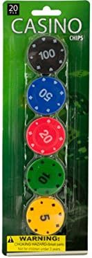 Casino Poker Chips Set - Pack of 12