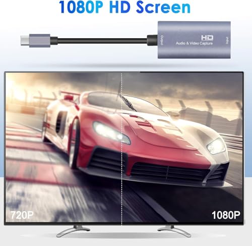 Image of MICROWARE Video Capture Card, 4K USB3.0 HDMI to USB C Capture Card for Streaming, 1080P 60FPS, Compatible with iPad Mac OS Windows, Quest 3, OBS, Camera (Silver)