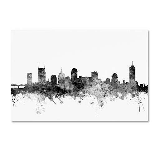 Trademark Fine Art MT1060-C3047GG Nashville TN Skyline B&W by Michael Tompsett, 30×47-Inch, 30 in x 47 in