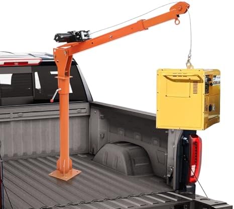 3500lb Truck Bed Crane With Electric Winch – Adjustable Boom, 360° Rotation, Remote Control | Hoist For Pickups