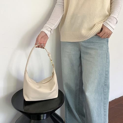 Fashionable Bucket Bag for Women and Girls PU Leather Shoulder Purse Armpit Handbag Winter Underarm Bags, Black, 21x9x26cm3