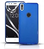  Todobarato24h Funda TPU Lisa Compatible con BQ AQUARIS X5 Plus Azul