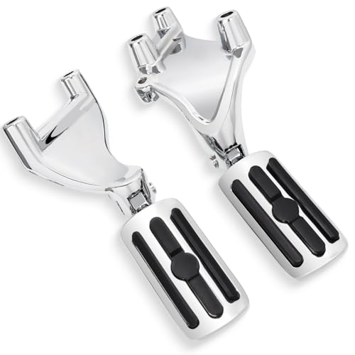 Image of Passenger Footpegs pegs for Harley Sportster XL 2014-2022,for XL1200,XL883,Seventy-Two,Iron 1200 883,Forty-Eight, Chrome Rubber Style