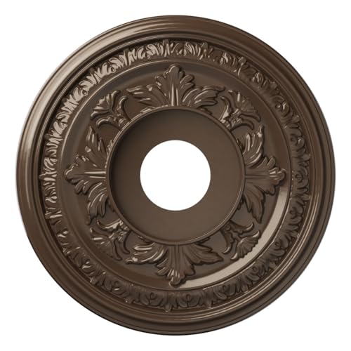 Image of 16 inchOD x 3 1 /2 inchID x 1 inchP Baltimore Thermoformed PVC Ceiling Medallion (Fits Canopies up to 6 1 /2 inch), Metallic Copper