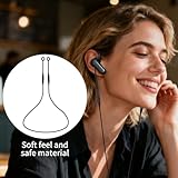 Verazquy Magnetic Loop Link Safety Connector Cord for Earplugs - Tug-Resistant Silicone Earbud Strap Lanyard with Removable Tips, Flexible Black Cord for Secure Fit. - Image 5