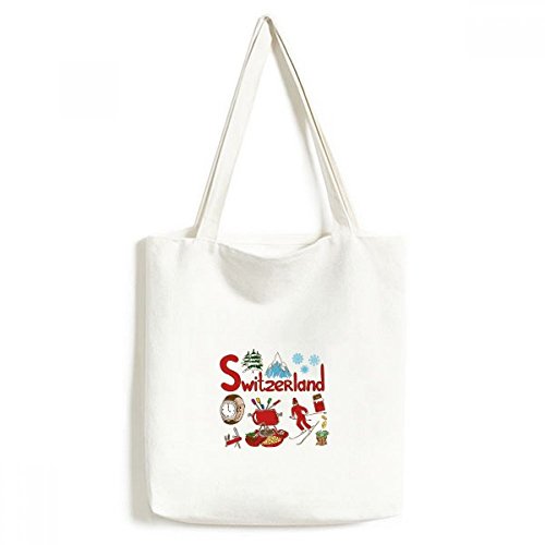 Sac réutilisable Suisse robuste de 33x40cm pour transporter vos affaires sans effort