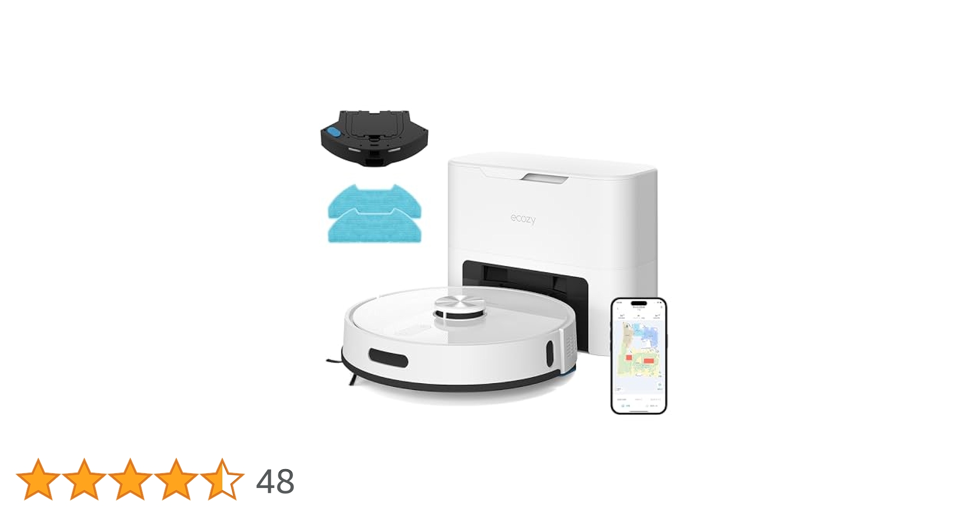 Amazon | 【21,000Pa+5,000Pa強力吸引】ロボット掃除機 水拭き
