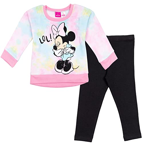 Image of Disney Minnie Mouse Fleece Sweatshirt and Leggings Outfit Set Infant to Big Kid Sizes (12 Months - 14-16)