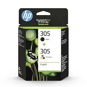 HP 305 (6ZD17AE) Multipack Original Druckerpatrone, Schwarz und dreifarbig, 1xSchwarz, 1xFarbe für HP DeskJet 2700…