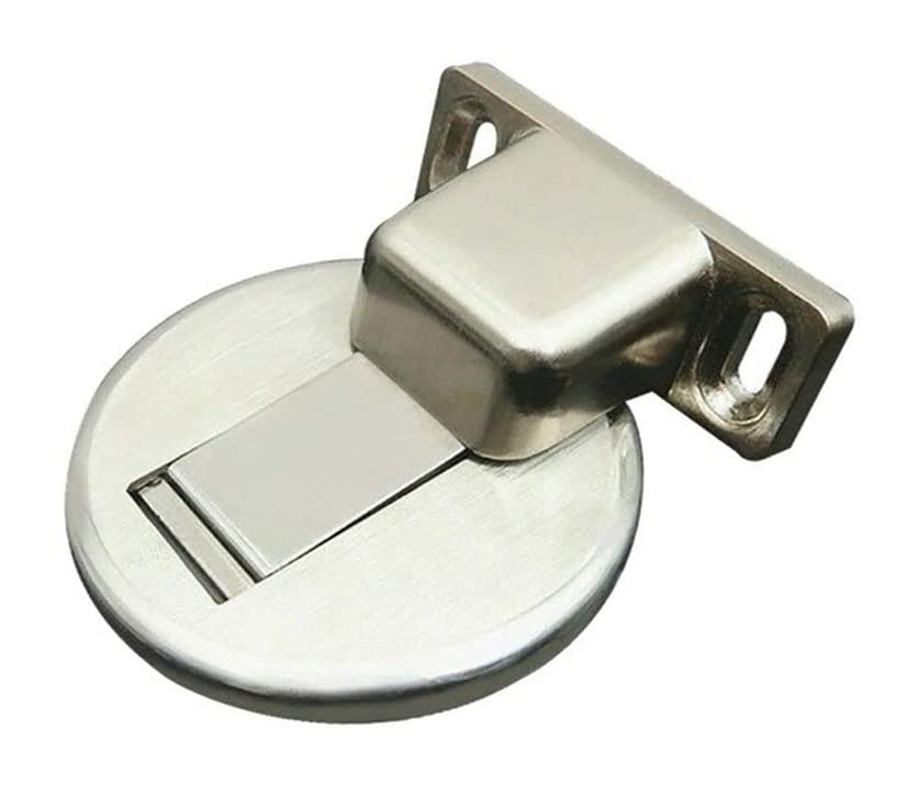 Butée de porte magnétique au sol en alliage de zinc loquet invisible silver