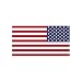 4" Reverse American Flag - Color Sticker - Decal - Die Cut