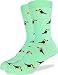 Good Luck Sock Men's Mint Toucan Crew Socks,Large (Shoe size 7-12),Green