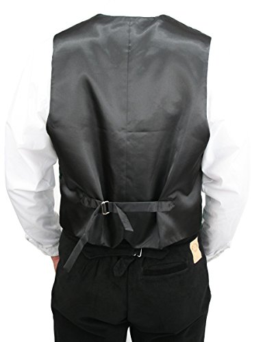 Historical Emporium Men's Satin Jacquard Formal Suit Vest, Victorian Edwardian Tuxedo Dress Waistcoat3
