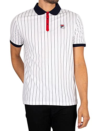 Polo classica a righe vintage FILA Uomo Polo Classica A Righe Vintage, White/Red/Peacoat, S