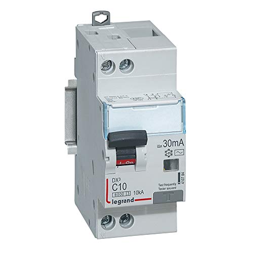 410784 Legrand Disjoncteur différentiel 10A 30mA type AC 1P+N DX³6000 10kA