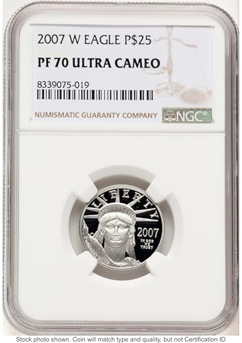 2007-W Proof Platinum Eagle 1/4 oz Brown Label MS70 NGC Other Coin (AD780249121)