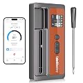 Wireless Meat Thermometer: 500FT Bluetooth Smart Meat Thermometer for Cooking and Grilling, CaloriMastery Digital Food Thermometer with Ultra-Thin Probe for Oven Safe, Kitchen, Smoker, BBQ