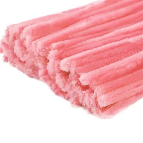 Fil chenille kit de fleurs artificiels de 1000 pièces rose pour bricolage