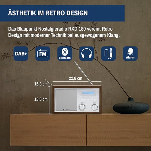 Blaupunkt Nostalgieradio RXD 180 DAB+ mit Bluetooth und AUX-In