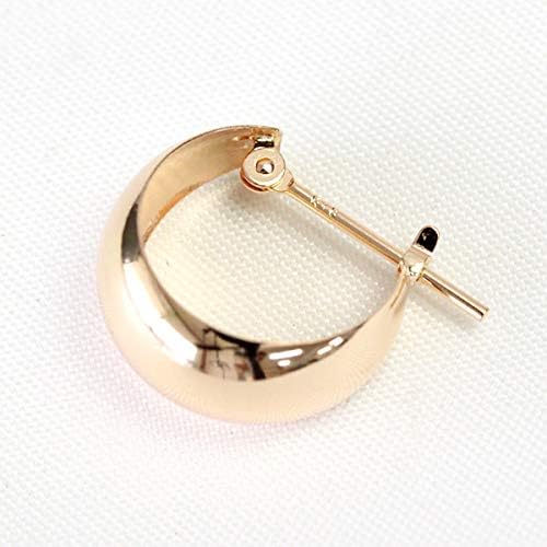 Amazon | 【ジュエリーエクセレンテ】 K18 フープピアス 7mm×13mm