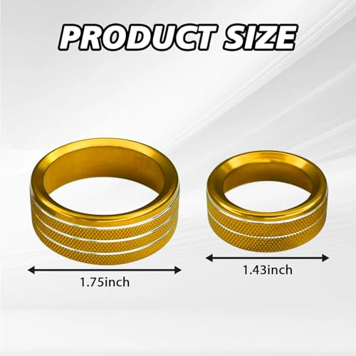 Boutons de climatiseur Challenger Durango 2015-2022 en aluminium rouge bague de protection AC - 2