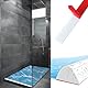 Zamety 100CM Schwallschutzleiste Dusche Silikon Selbstklebend Wasserstopper Duschdichtungen für Duschtüren Weiß Duschdichtung Gebogen für Bad und Küche